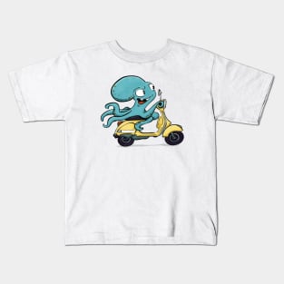 vespa octopus Kids T-Shirt
